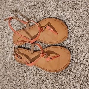 Coral/Gold Tommy Hilfiger sandals